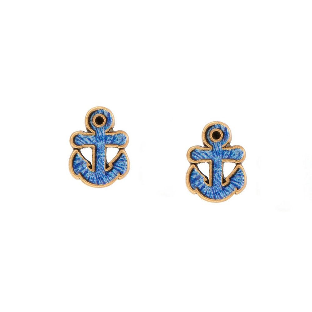 Anchor Tie-Dye Stud Earrings